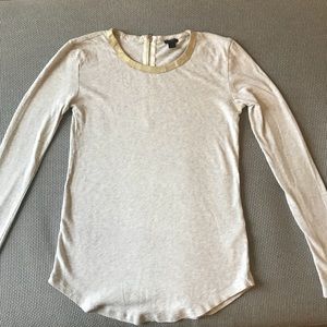 J. Crew Gold Collar Tee